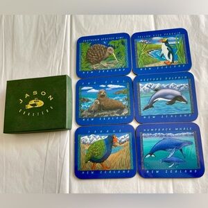 New 6 New Zealand Animal Coasters Vintage